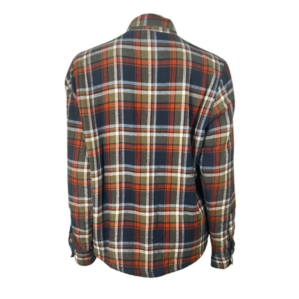Tailor Vintage Womens L Flannel Shacket Sherpa Lined‎ Button Front Outdoor